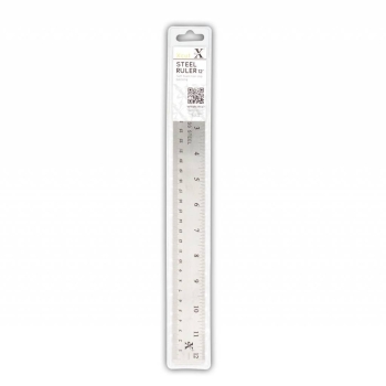 Xcut Lineal Transparent Precision Ruler with Metal Edge Inlay 30cm