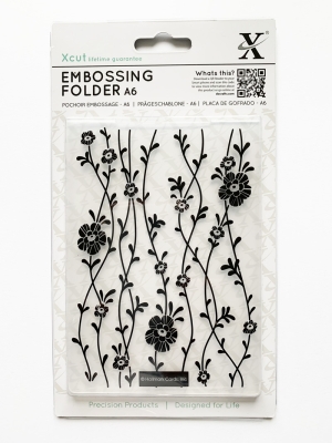 Xcut Prägeschablone Blossom Vines A6 Embossing Folder