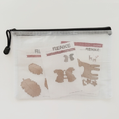 Mesh Reissverschlussbeutel schwarz 24x15cm