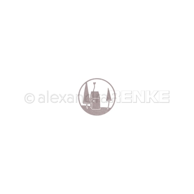 Alexandra Renke Stanzformen Herzhaus Szene im Kreis 6.0cm PRE-ORDER Lieferbar ab 20.10.2025
