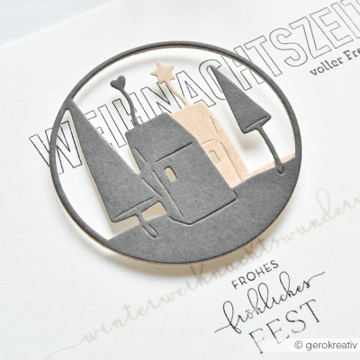 Alexandra Renke Stanzformen Herzhaus Szene im Kreis 6.0cm PRE-ORDER Lieferbar ab 20.10.2025