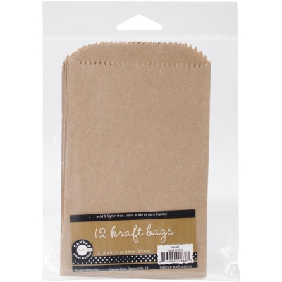 Canvas Corp. - Papiertüten Kraft klein Craft Bags small 3.5x5.5" - 12 Stück