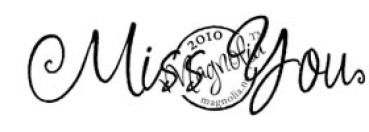 GRATIS! Magnolia Clingstempel Miss You (text)