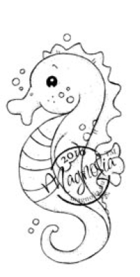 Magnolia Stempel Seepferdchen Bon Voyage Sea Horse Cling Stamp