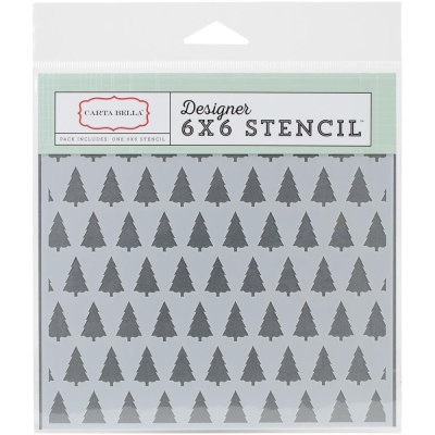 Carta Bella Schablone Stencil Winter Trees 6x6"