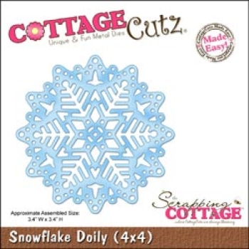 GRATIS! Cottage Cutz Stanzschablone Schneeflocke Snowflake Doily 8.8cm