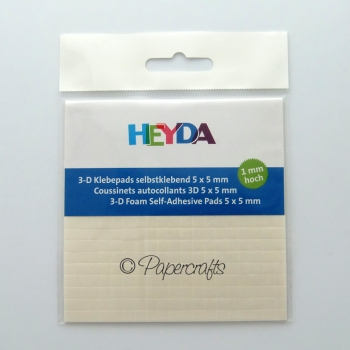Heyda 3-D Klebepads 5x5 mm, 1 mm hoch