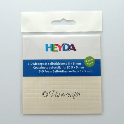 Heyda 3D Klebeplättchen 5x5 mm, 1 mm hoch