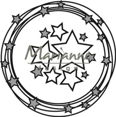 Marianne Design Stanzschablone Kreis mit Sterne 10.5cm