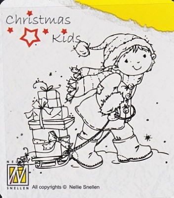 GRATIS! Nellie's Choice Clearstempel Helping Santa