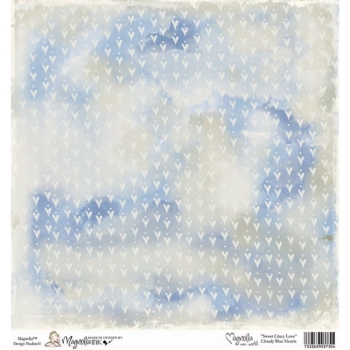 Magnolia Mini Papier Sweet Crazy Love Mini Paper Cloudy Blue Hearts 6x6"