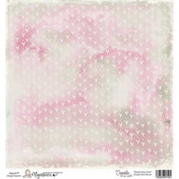 Magnolia - Sweet Crazy Love Mini Paper 6x6" - Cloudy Pink Hearts