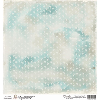 Magnolia - Sweet Crazy Love Mini Paper 6x6" - Cloudy Turquoise Hearts
