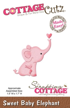 CottageCutz Stanzschablone Sweet Baby Elephant Mini Die