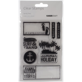 GRATIS! Kaisercraft Clearstempel Sandy Toes 15.5x10.5cm