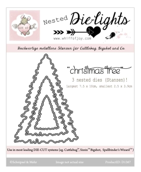 Whiff of Joy Stanzschablonen Weihnachtsbaum NESTED Die-Lights - Set von 3