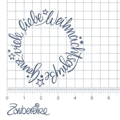 Zaubereike Holzstempel Ganz viele liebe Weihnachtsgrüsse 4.5cm
