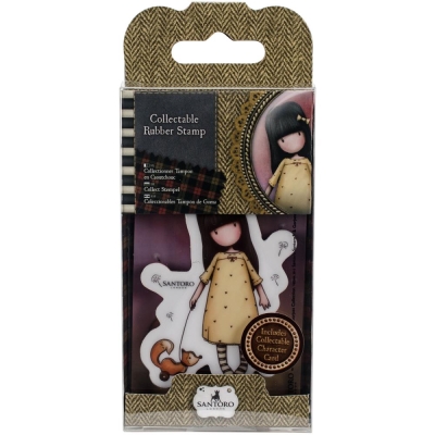 Docrafts - Santoro Gorjuss Mini Rubber Stamp The Pretend Friend
