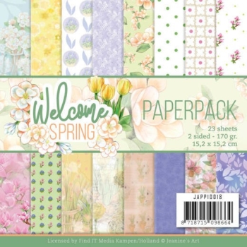 Find It Trading Jeanine's Art Willkommen Frühling Welcome Spring 6x6"