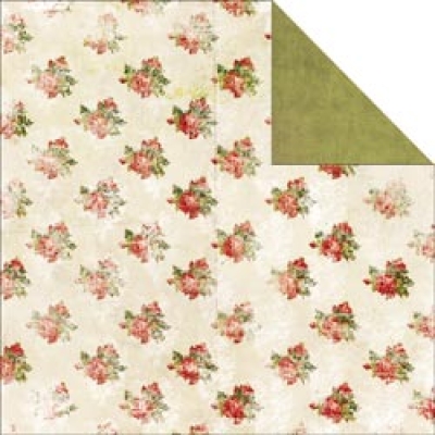 GRATIS! Glitz Design Papier Joyeux Noel Floral 12x12"