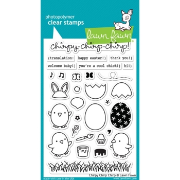 Lawn Fawn Clearstempelset und Stanzen Chirpy Chirp Chirp Combo