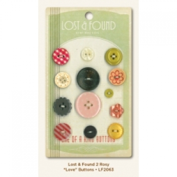 GRATIS! My Mind's Eye - Lost & Found - Rosy "Love" Buttons