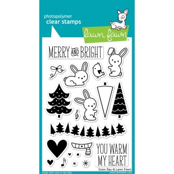 Lawn Fawn Clearstempel und Stanzen Combo Snow Day 4x6"