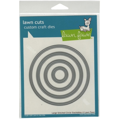 Lawn Fawn Stanzen Kreise mit Nählinien Stitched Circle Stackables Dies