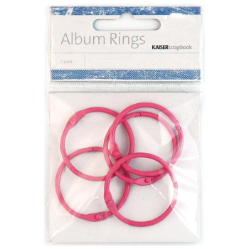 Kaisercraft Buchbinderringe Pink 3.5 cm - 5 Stück