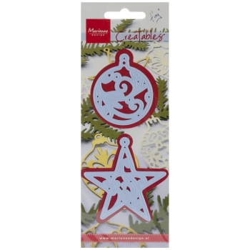 Marianne Design Stanzschablonen Weihnachtskugeln Star & Round Bauble