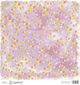 GRATIS! Magnolia Papier Purple Bubbly Duck Paper 12x12"