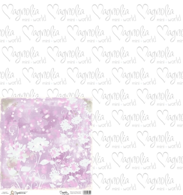 Magnolia Mini Papier Purple Heart Flowers MINI Paper 6x6"