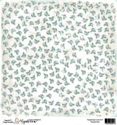 Magnolia Papier Somebunny Loves You Turquise Rose 12x12"