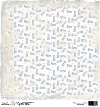 Magnolia Papier Somebunny Loves You Blue Hoppy 12x12"