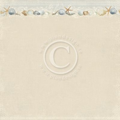 GRATIS! Pion Design Papier Shoreline Treasures Seashells 12x12