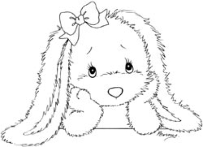 Stampavie Clearstempel Penny Johnson Thoughtful bunny