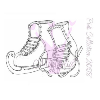 Magnolia Stempel Schlittschuhe Pink Collection Cling Stamp Pink Ice Skates