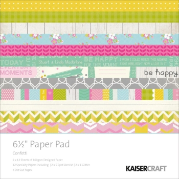 Kaisercraft Papierblock Confetti Paper Pad 6.5x6.5" - 40 Blatt