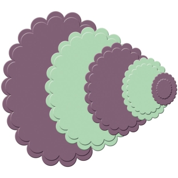Spellbinders Nestabilities Stanzschablonenset Classic Scalloped Ovals Small