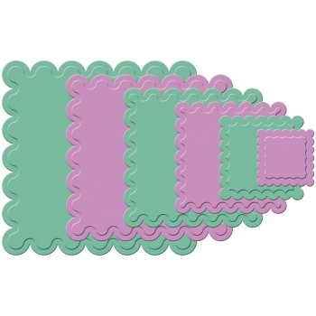 Spellbinders Stanzschablonen Nestabilities Classic Scalloped Squares Large