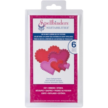 Spellbinders Nestabilities Stanzschablonenset Classic Scalloped Hearts
