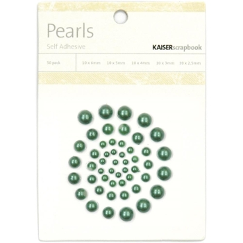 Kaisercraft Halbperlen Adhesive Pearls Green