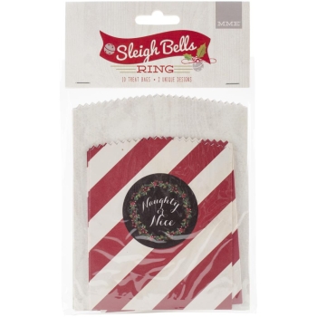 GRATIS! My Mind's Eye Flachbeutel klein Sleigh Bells Ring Treat Bags - 10 Stück