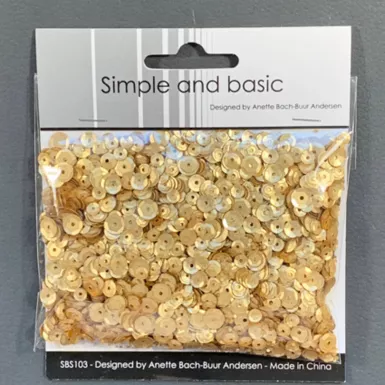 Simple and Basic Pailletten Gold Sequin Mix 30gr