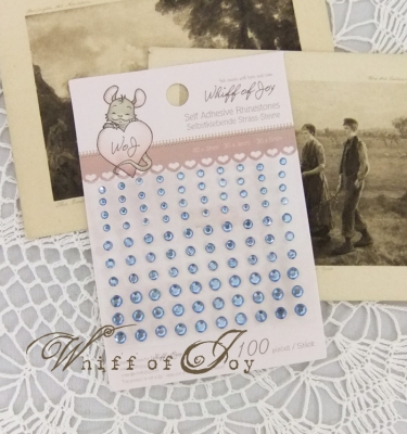 Whiff of Joy Halbperlen Glitzersteine Babyblau selbstklebend (100 Stück)