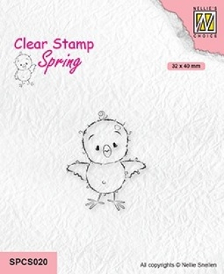 Nellie's Choice Stempel Küken Chickie Learn to fly 3.2x4.0cm