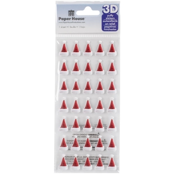 Paper House - 3D Puffy Stickers Santa Hats