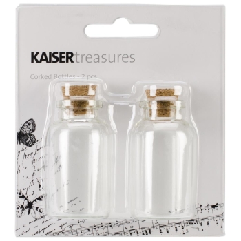 GRATIS! Kaisercraft Glasflaschen Treasures Corked Bottles - 2 Stück