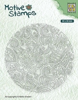 Nellie's Choice Clearstempel Blumenkreis Texture Flower Power
