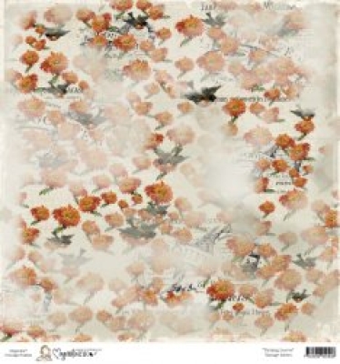 GRATIS! Magnolia Papier Vintage Asters 12"x12"